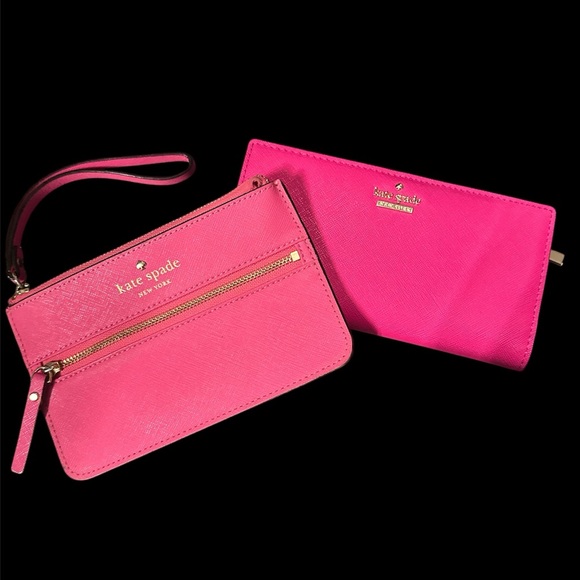 kate spade Handbags - Kate Spade NWT pink wallet & wristlet DUO!